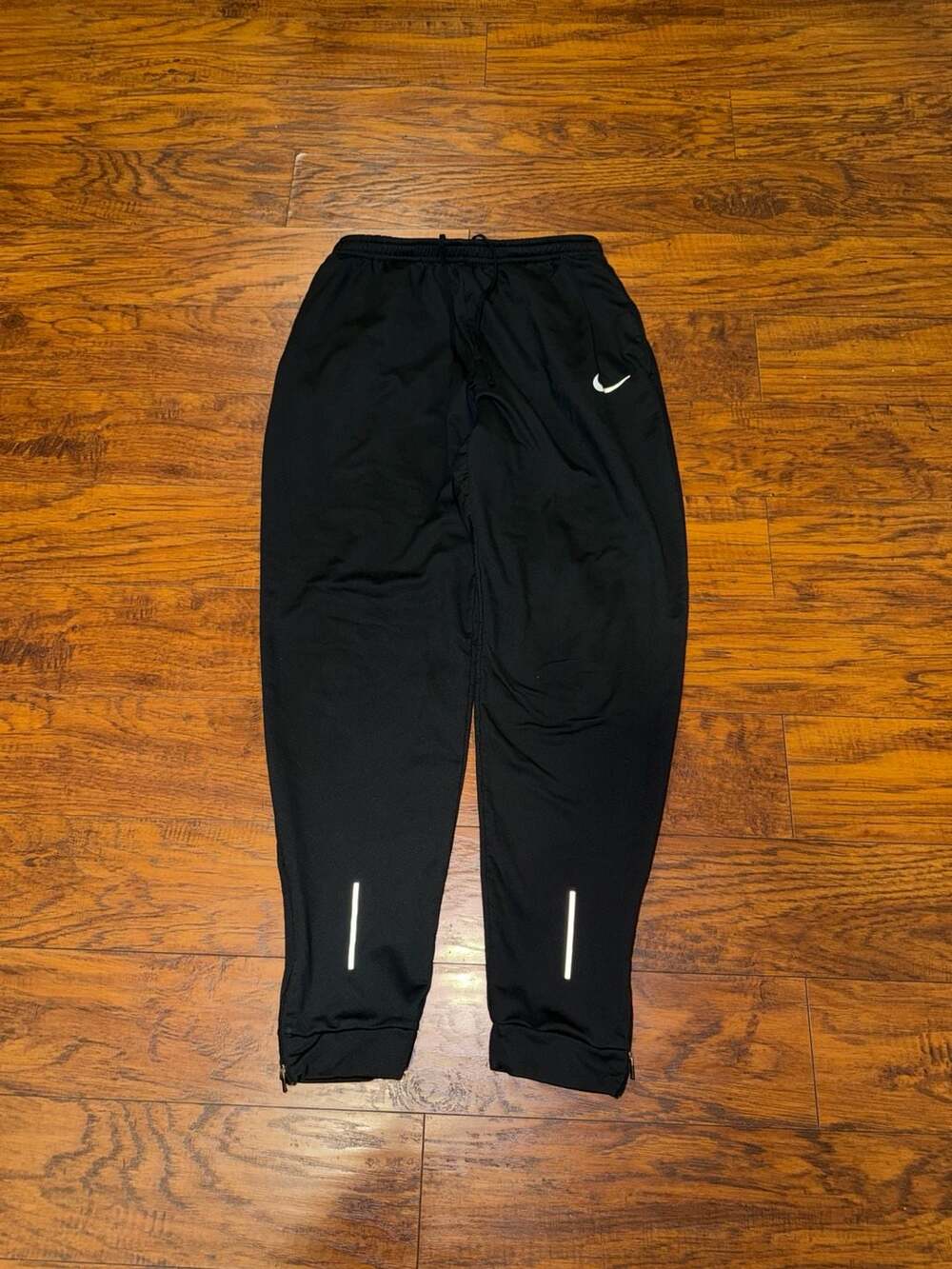 Nike Dri-FIT Running Pants Size M Black Jogger Reflective